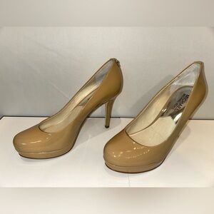 Michael Kors Camel Colored Patent Leather High Heels (Size: 6.5)